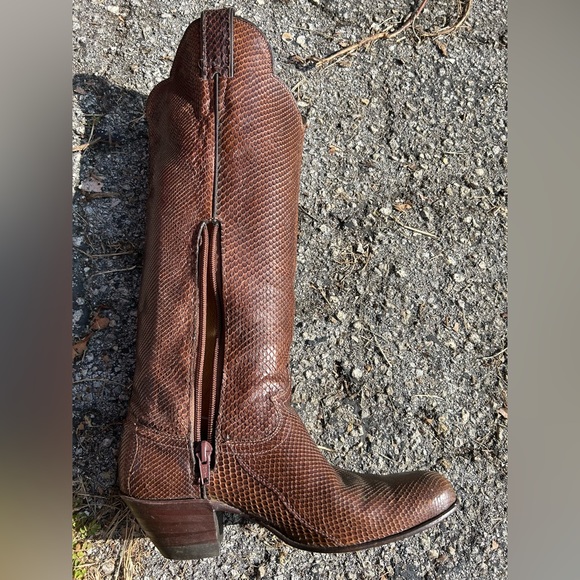 Justin western cowgirl boots 5.5 good used condition leather - Picture 8 of 14